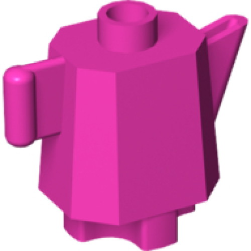 Деталь LEGO 31041 Duplo Utensil Teapot / Coffeepot, Indented Base - Dark Pink