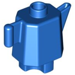 Duplo Utensil Teapot / Coffeepot, Indented Base - Blue