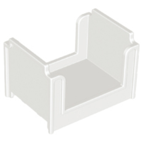 Деталь LEGO 4886 Duplo, Furniture Bunk Bed - White