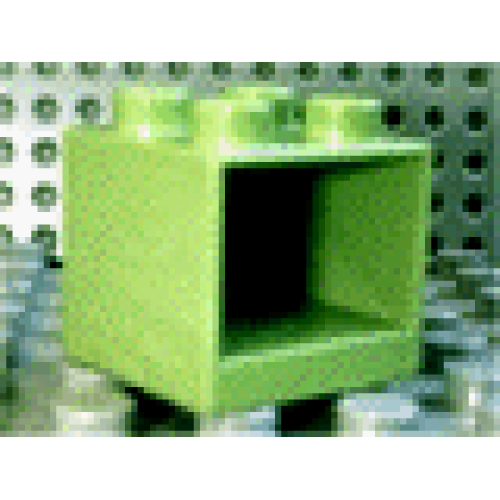 Деталь LEGO 4890 Duplo, Furniture Cabinet 2 x 2 x 1 1/2 - Fabuland Lime
