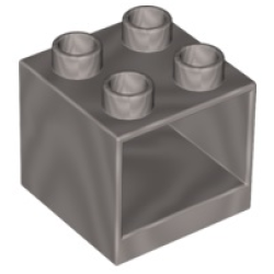 Duplo, Furniture Cabinet 2 x 2 x 1 1/2 - Flat Silver