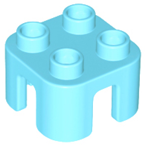 Деталь LEGO 65273 Duplo, Furniture Chair with 4 Studs - Medium Azure