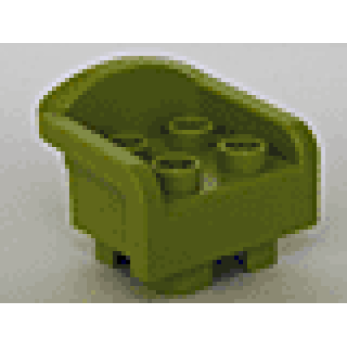 Деталь LEGO 6477 Duplo, Furniture Chair with 4 Studs, Curved Back and Feet - Lime