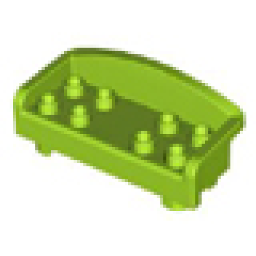 Деталь LEGO 6476 Duplo, Furniture Couch / Sofa with Rounded Back and 8 Studs - Lime