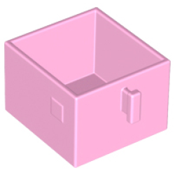 Duplo, Furniture Drawer 2 x 2 with Pull Handle - Bright Pink Duplo, Furniture Drawer 2 x 2 with Pull Handle - Bright Pink