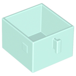 Duplo, Furniture Drawer 2 x 2 with Pull Handle - Light Aqua Duplo, Furniture Drawer 2 x 2 with Pull Handle - Light Aqua
