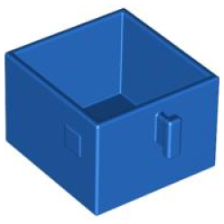 Duplo, Furniture Drawer 2 x 2 with Pull Handle - Blue Duplo, Furniture Drawer 2 x 2 with Pull Handle - Blue