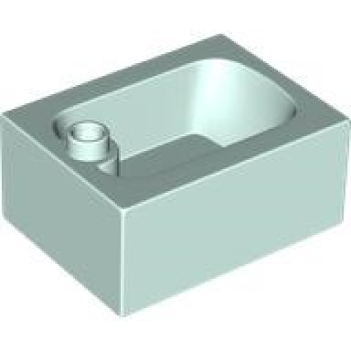 Деталь LEGO 65113 Duplo, Furniture Small Bathtub - Light Aqua