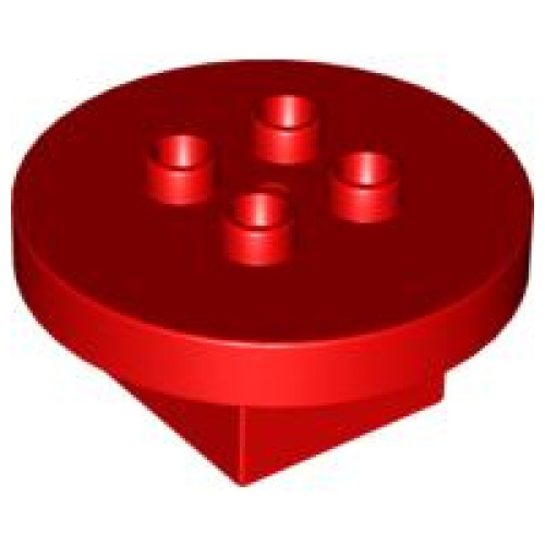 Деталь LEGO 31066 Duplo, Furniture Table Round 4 x 4 x 1.5 - Red