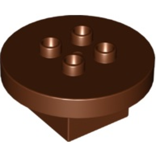 Деталь LEGO 31066 Duplo, Furniture Table Round 4 x 4 x 1.5 - Reddish Brown