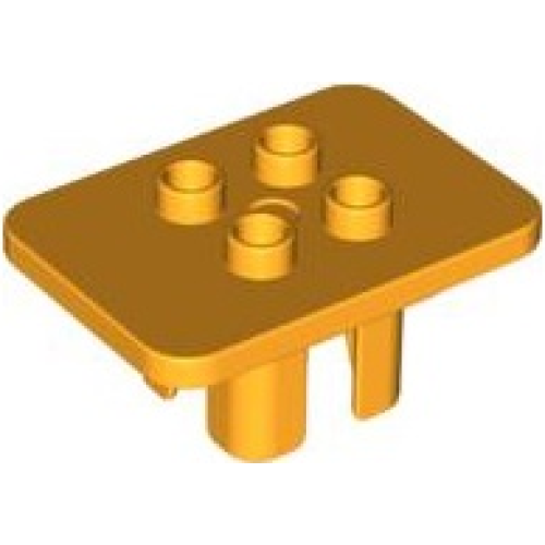 Деталь LEGO 6479 Duplo, Furniture Table Square with 4 Top Studs - Bright Light Orange