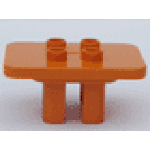 Деталь LEGO 6479 Duplo, Furniture Table Square with 4 Top Studs - Orange