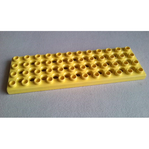 Деталь LEGO 6668 Duplo, Toolo Plate 4 x 12 - Yellow