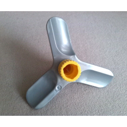 Duplo, Toolo Propeller Small with Yellow Screw - Pearl Light Gray