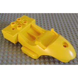 Duplo, Toolo Racer Body 2 x 2 Studs in Back - Yellow
