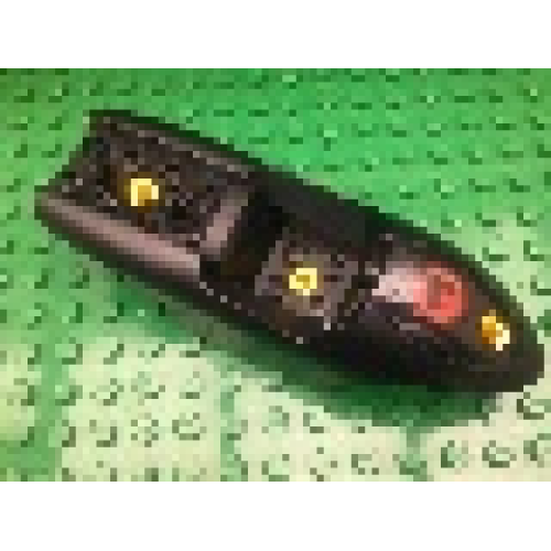 Деталь LEGO 31235c01 Duplo, Toolo Racer Body 4 x 2 Studs in Back - Black