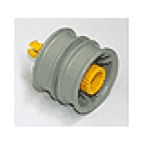 Деталь LEGO 31350c01 Duplo, Toolo Wheel with Action Wheeler Screw - Light Gray