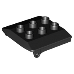 Duplo Backhoe / Train Cabin Roof - Black