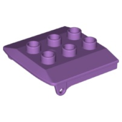 Duplo Backhoe / Train Cabin Roof - Medium Lavender
