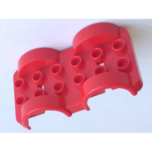 Деталь LEGO 13305 Duplo Car Base 2 x 6 with Mudguards - Red
