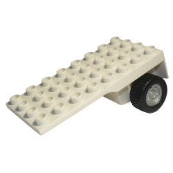 Duplo Trailer Flatbed 4 x 8 with Wheels (Packer) - White Duplo Trailer Flatbed 4 x 8 with Wheels (Packer) - White