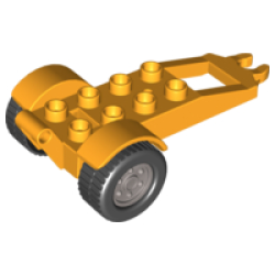 Duplo Trailer with Frame and 2 x 4 Studs - Bright Light Orange Duplo Trailer with Frame and 2 x 4 Studs - Bright Light Orange