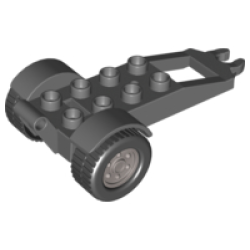 Duplo Trailer with Frame and 2 x 4 Studs - Dark Bluish Gray Duplo Trailer with Frame and 2 x 4 Studs - Dark Bluish Gray