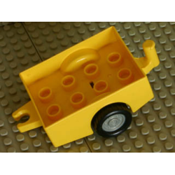 Duplo Trailer with Hitch Ends - Yellow Duplo Trailer with Hitch Ends - Yellow