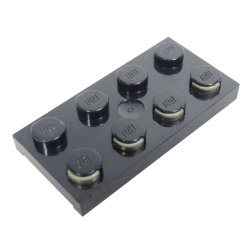 Electric Plate 2 x 4 with Contacts - Black Electric Plate 2 x 4 with Contacts - Black