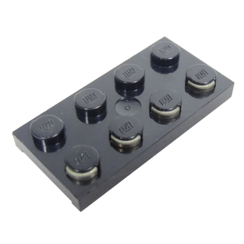 Деталь LEGO 4757c01 Electric Plate 2 x 4 with Contacts - Black