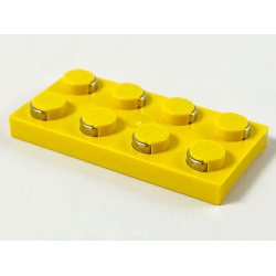 Electric Plate 2 x 4 with Contacts - Yellow Electric Plate 2 x 4 with Contacts - Yellow