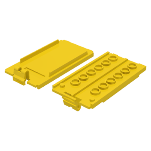 Деталь LEGO 4761 Electric 9V Battery Box Small, Bottom Lid (Battery Compartment Cover) - Yellow
