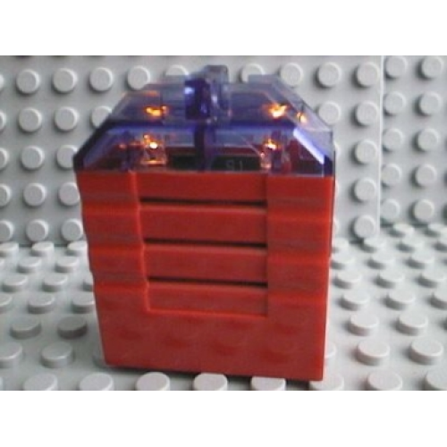 Деталь LEGO bb0042 Electric, Light & Sound Siren 4 x 2 x 4 Jack Stone (Undetermined Type) - Red