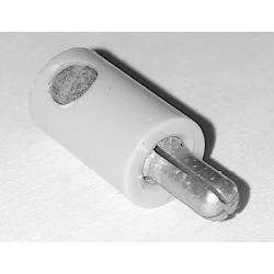 Electric, Connector, 1-Way Male Rounded with Cross-Cut Pin (Banana Plug) - Light Gray Electric, Connector, 1-Way Male Rounded with Cross-Cut Pin (Banana Plug) - Light Gray