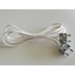 Electric, Wire 12V / 4.5V with 2 Leads, 96 Studs Long with 2 Light Gray Electric, Connector, 2-Way Male Squared Narrow Long without Center Post - White