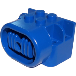 Fabuland Airplane Motor / Engine Block, Small Pin Hole - Blue