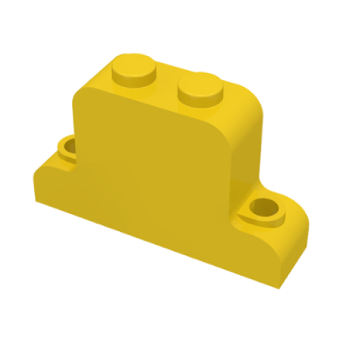 Деталь LEGO fabaj1 Fabuland Brick, Modified 1 x 4 x 2 Bell Shape - Yellow
