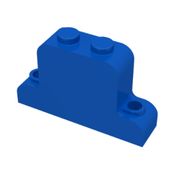 Fabuland Brick, Modified 1 x 4 x 2 Bell Shape - Blue