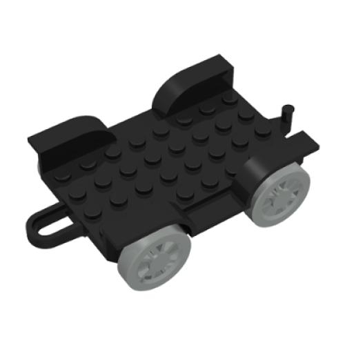 Деталь LEGO 4796c01 Fabuland Car Chassis 6 x 8 with Hitch - Black