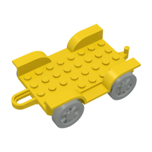 Деталь LEGO 4796c01 Fabuland Car Chassis 6 x 8 with Hitch - Yellow