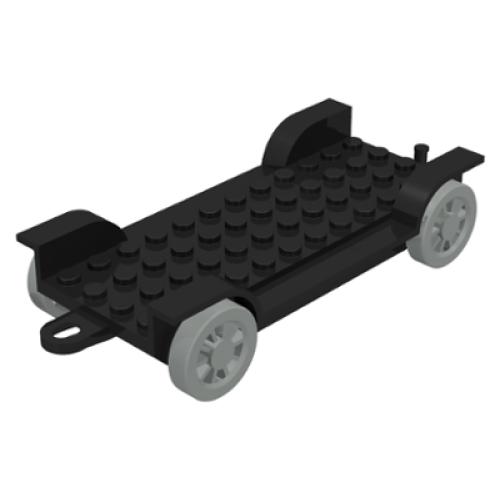 Деталь LEGO x852c01 Fabuland Car Chassis 6 x 12 with Hitch - Black