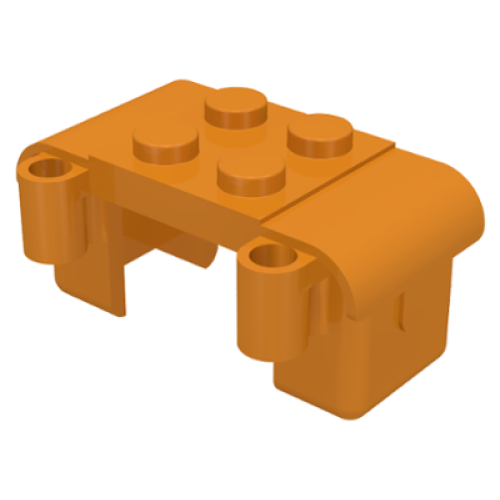 Деталь LEGO 749 Fabuland Container, Side Bags / Saddlebags - Earth Orange