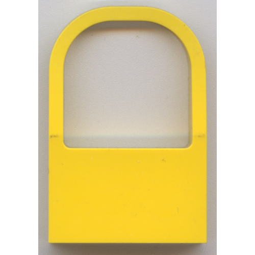 Деталь LEGO 4463 Fabuland Window 1 x 4 x 5 with Curved Top - Yellow
