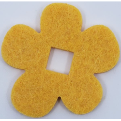 Felt Fabric 5 1/2 x 5 1/2 Flower Thick with Square Hole - Bright Light Orange Felt Fabric 5 1/2 x 5 1/2 Flower Thick with Square Hole - Bright Light Orange