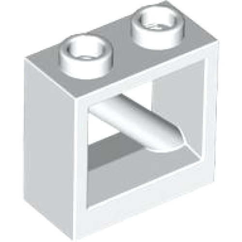 Деталь LEGO 3224 Fence 1 x 2 x 1 2/3 with Diagonal Bar - White