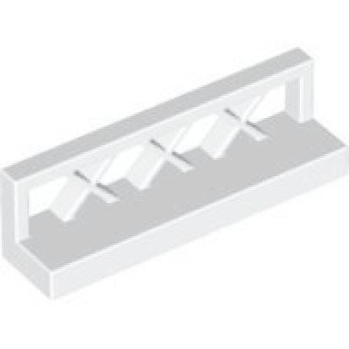 Деталь LEGO 3633 Fence 1 x 4 x 1 Lattice - White