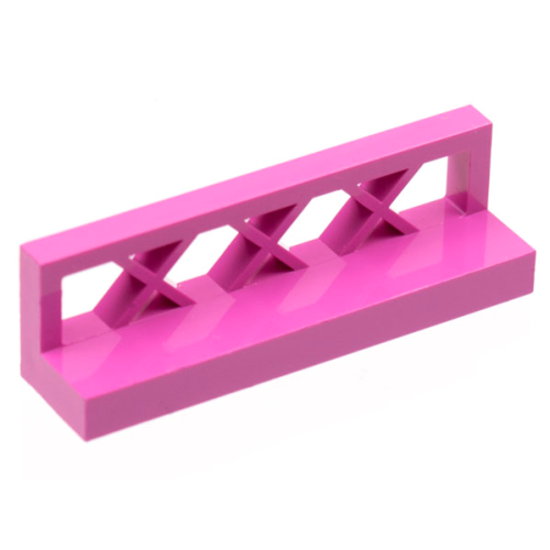 Деталь LEGO 3633 Fence 1 x 4 x 1 Lattice - Dark Pink
