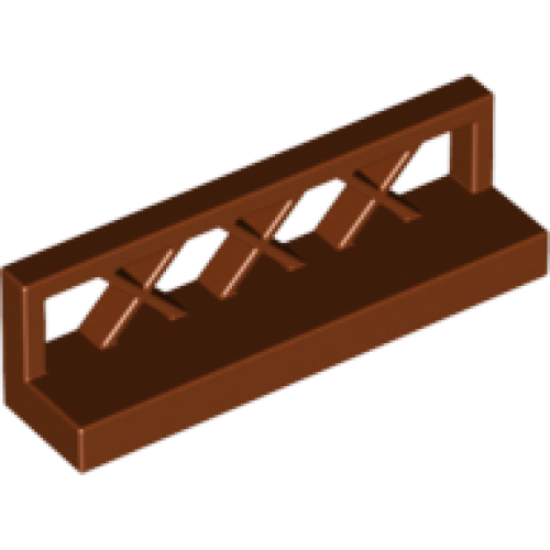 Деталь LEGO 3633 Fence 1 x 4 x 1 Lattice - Reddish Brown
