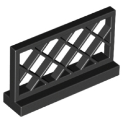 Fence 1 x 4 x 2 Lattice - Black