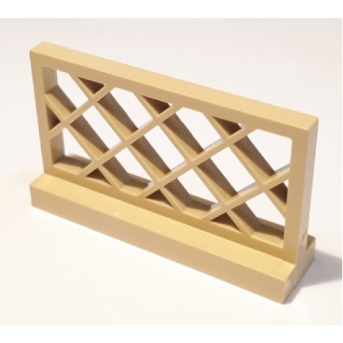 Деталь LEGO 3185 Fence 1 x 4 x 2 Lattice - Tan